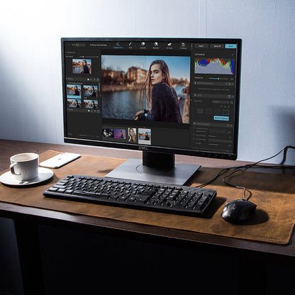 Extra large non-slip desktop computer desk leather pad product image