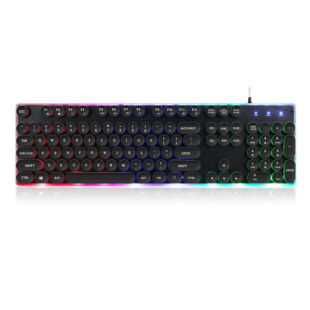 Desktop Manipulator Feel Floating Round Cap Gaming Luminous Gaming Keyboard product image