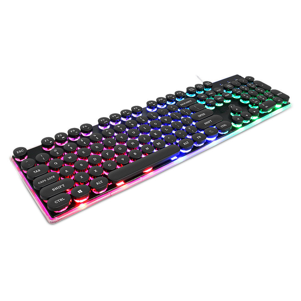 Desktop Manipulator Feel Floating Round Cap Gaming Luminous Gaming Keyboard product image