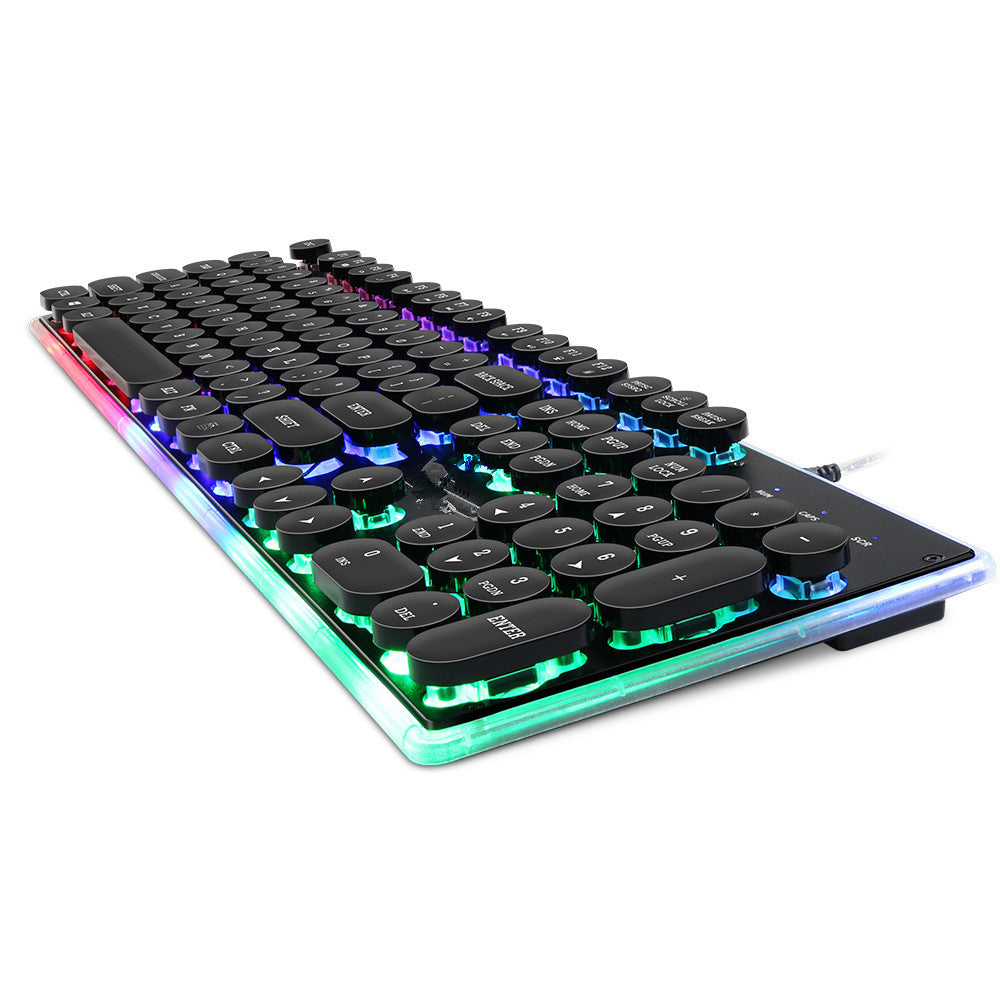 Desktop Manipulator Feel Floating Round Cap Gaming Luminous Gaming Keyboard product image