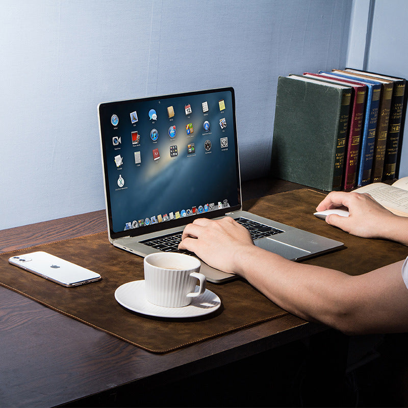 Extra large non-slip desktop computer desk leather pad product image