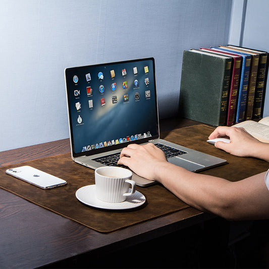 Extra large non-slip desktop computer desk leather pad product image