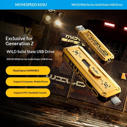 Dual-Type-C Port Solid-State USB Flash Drive For Phones And Computers product image