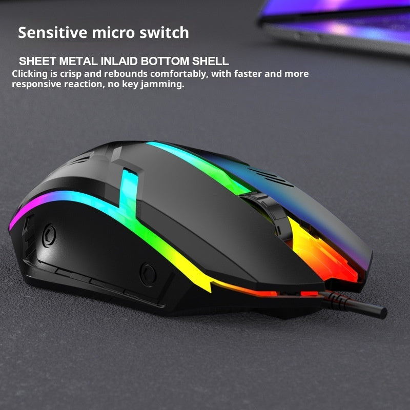 E-sports Weighted Wired Mouse USB Laptop Game Large Mouse product image
