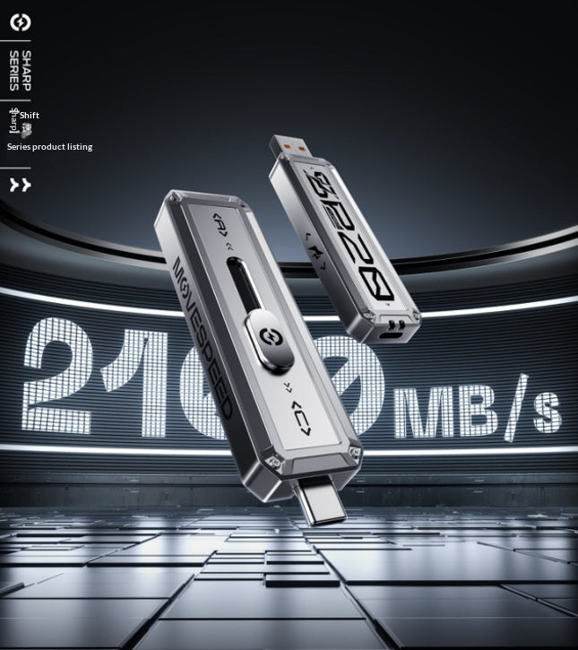 Dual-Type-C Port Solid-State USB Flash Drive For Phones And Computers product image